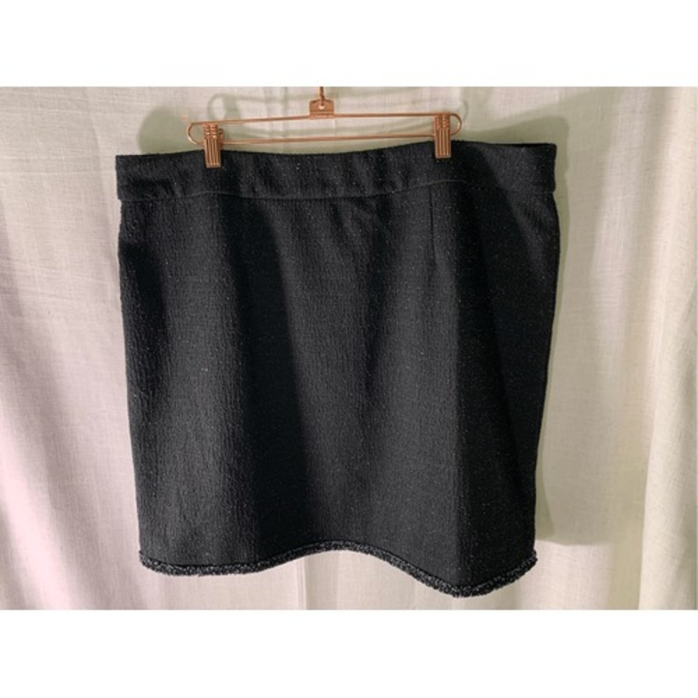 Brand New Lane Bryant Black Tweed Mini Skirt Womens Size 18 Office Career Event - Picture 5 of 16